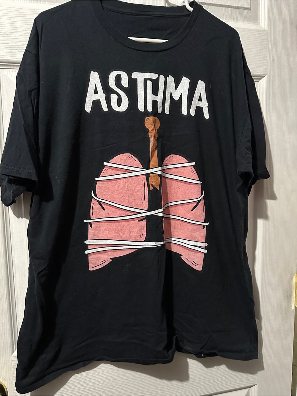 ASTHMA awareness 2XL Graphic Tee with Pink Lungs